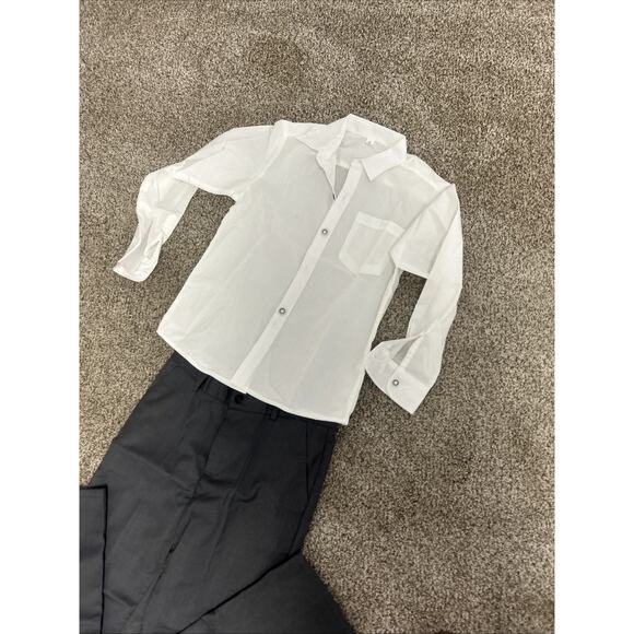 Boys Charcoal Grey Suit Kretenier Size 10 - 5 Pieces With Tie - Pants, Vest, - Picture 16 of 17